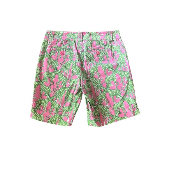 Lilly Pulitzer Pink and Green Palm Beach Fit Shorts Size 4 - Picture 2 of 3